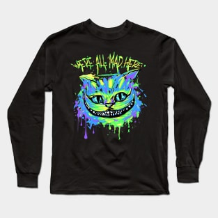 Colorful Mad Cat Long Sleeve T-Shirt